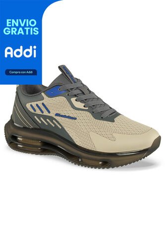 Tenis Running Yemel Beige-Negro Croydon Para Hombre Croydon