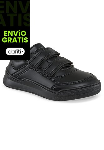 Tenis Colegio Roblo Velcro Negro Para Niño Y Niña Croydon Croydon