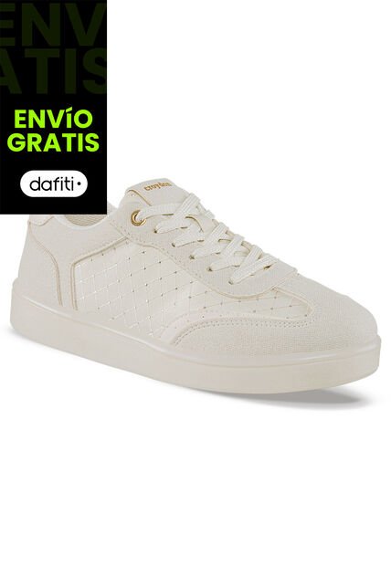 Tenis Urbanos Aurel Beige Croydon Para Mujer