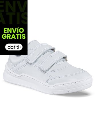 Tenis Colegio Roblo Velcro Blanco Para Niño Y Niña Croydon Croydon