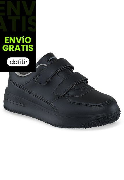 Tenis Colegio Shopir V Negro-Gris Para Niño Y Niña Croydon