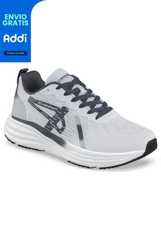 Tenis Running Rezon Blanco-Gris Croydon Para Hombre Croydon
