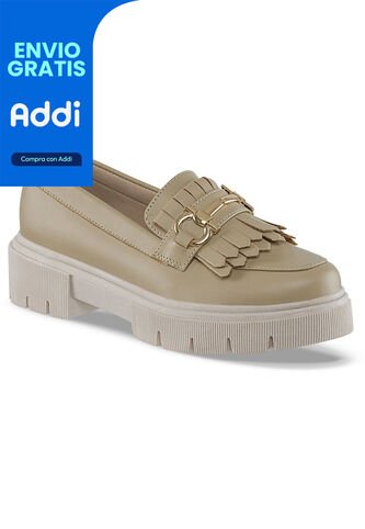 Mocasines Florist Beige Croydon Para Mujer Croydon