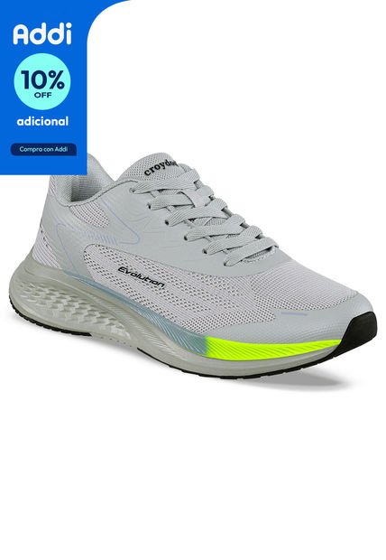 Tenis Running Yazer Gris-Verde Para Hombre Croydon