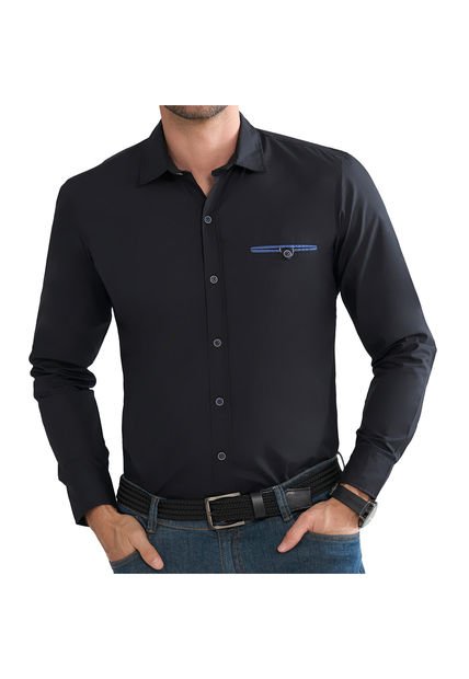 Camisa Angel Negro Para Hombre Croydon