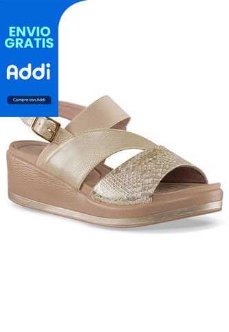Sandalias Tacón Whitni Oro Croydon Para Mujer Croydon