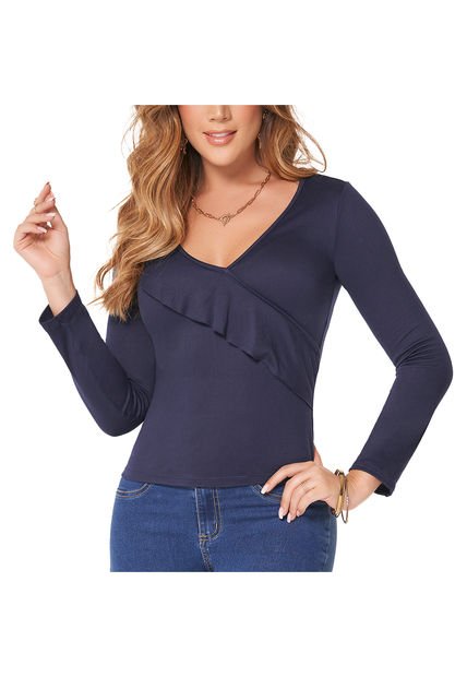 Blusa Mila Azul Osc Para Mujer Croydon