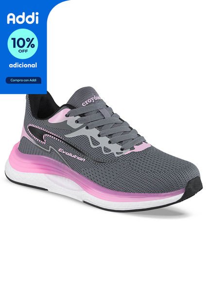 Tenis Running Broxu Gris Osc Para Mujer Croydon