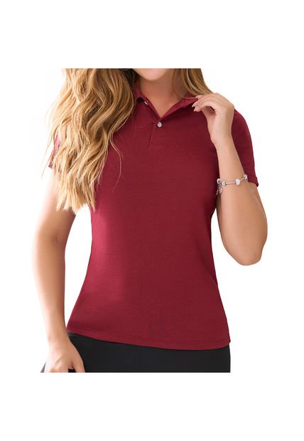 Camiseta Polo Laura Vino Para Mujer Croydon