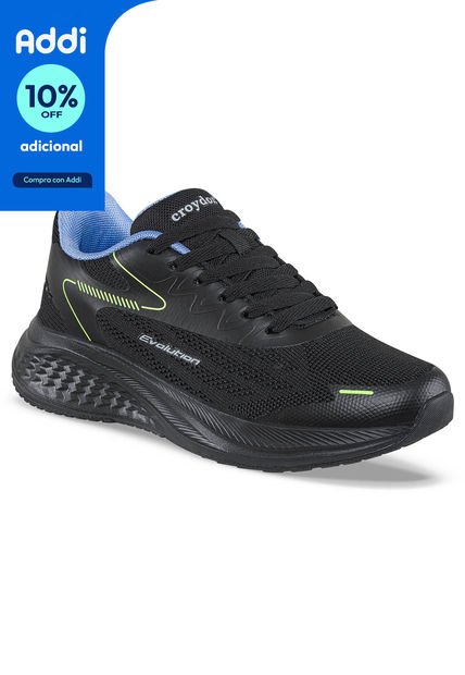 Tenis Running Nictel Negro-Negro Para Mujer Croydon