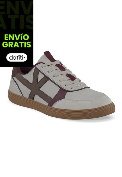 Tenis Casuales Pebar Beige Croydon Para Hombre