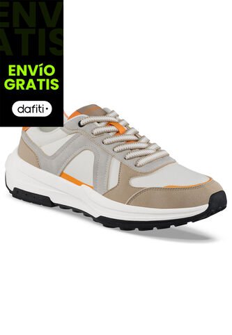 Tenis Urbanos Yabar Beige-Gris Croydon Para Hombre Croydon