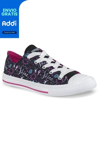 Tenis Casuales Portia Bajo Negro Croydon Para Niña Croydon