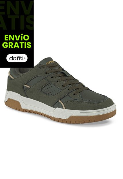Tenis Urbanos Qabar Verde Osc Croydon Para Hombre