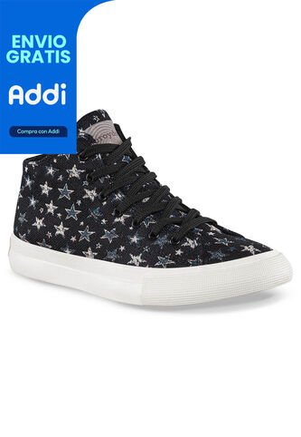 Botines Budur Alto Negro Croydon Para Mujer Croydon