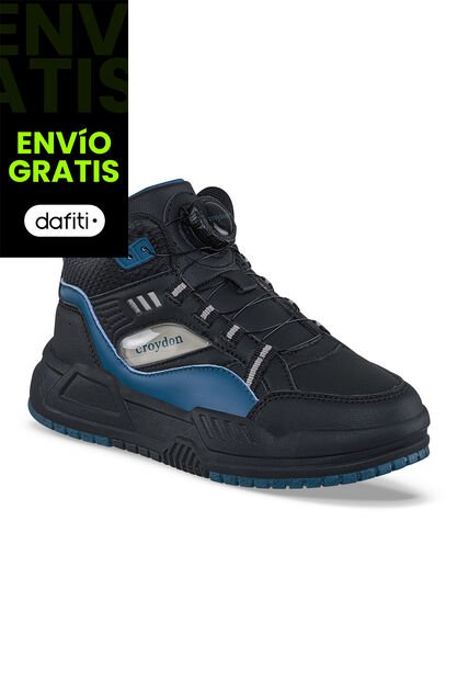 Tenis Urbanos Fomas Negro Croydon Para Niño