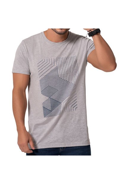 Camiseta Hector Gris Para Hombre Croydon