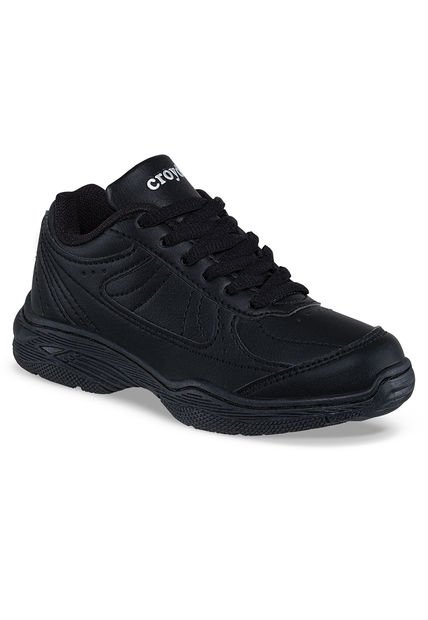 Tenis Colegial 10 New Negro Para Niño Y Niña Croydon