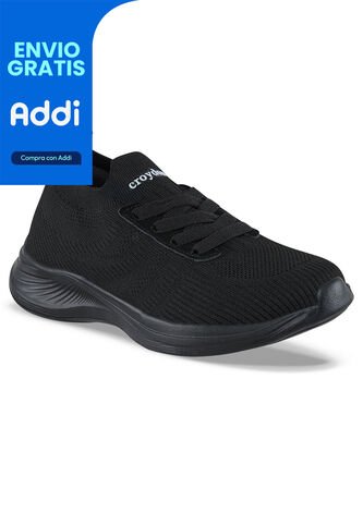 Tenis Para Caminar Stash Negro-Negro Croydon Para Mujer Croydon