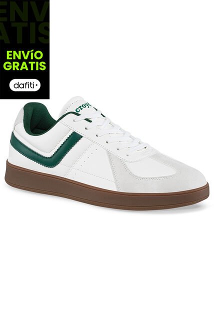 Tenis Pinal Blanco-Verde Para Hombre Croydon