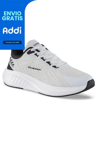 Tenis Running Armal Blanco-Negro Croydon Para Hombre Croydon