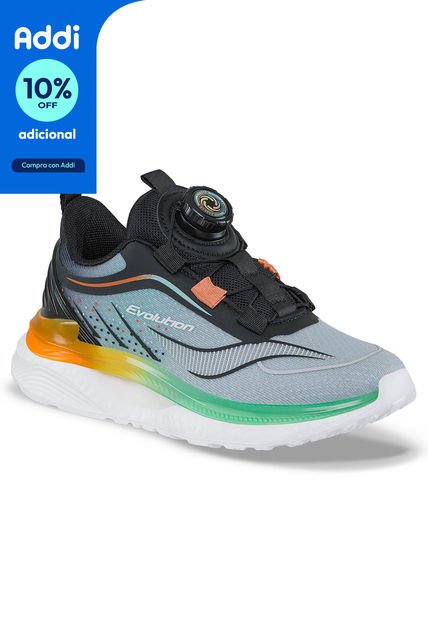 Tenis Running Virdox Verde-Negro Para Niño Croydon