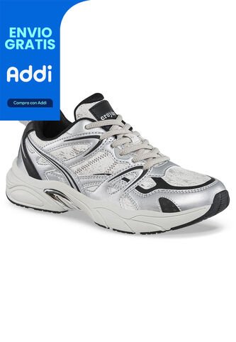 Tenis Urbanos Argame Gris-Negro Croydon Para Mujer Croydon