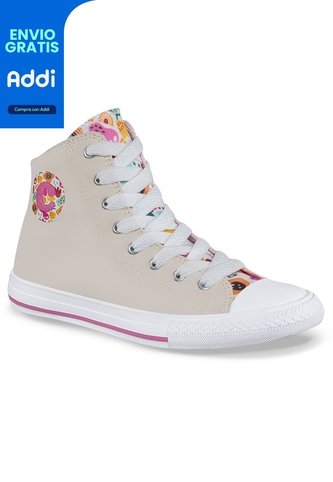 Botines Bubbie Alto Beige Croydon Para Niña Croydon