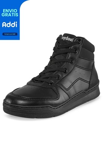 Tenis Colegio Roblo Bota Jr-2 Negro Croydon Para Niño Y Niña Croydon
