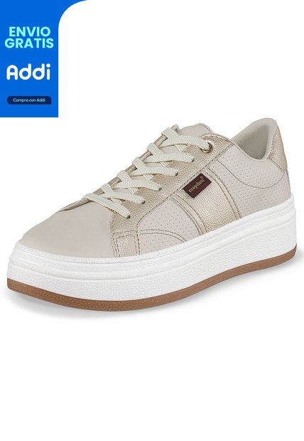 Tenis Ghada 3 Beige Croydon Para Mujer