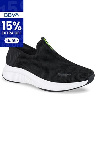 Tenis Para Caminar Temis Negro-Blanco Croydon Para Hombre Croydon