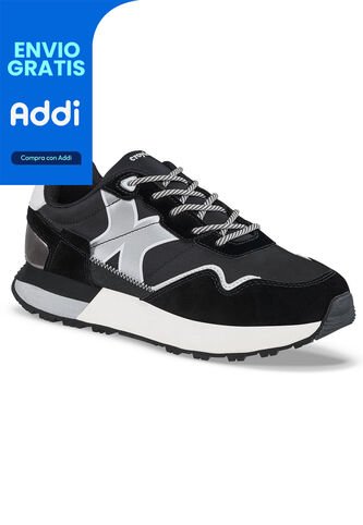 Tenis Urbanos Terniza Negro-Plata Croydon Para Mujer Croydon