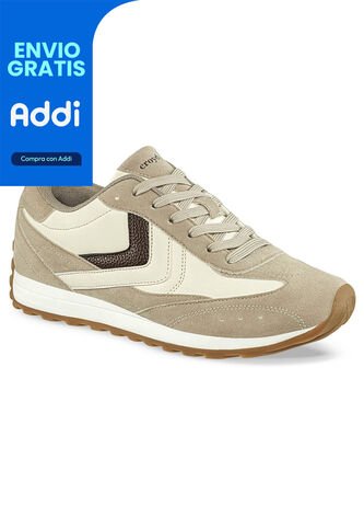 Tenis Urbanos Salima Beige-Café Croydon Para Mujer Croydon