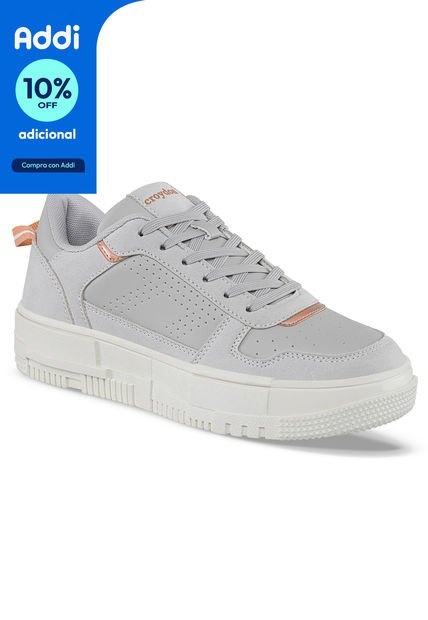 Tenis Urbanos Zik Gris Para Mujer Croydon