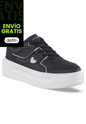Tenis Casuales Mefos Negro Croydon Para Mujer Croydon