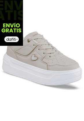 Tenis Casuales Mefos Beige Croydon Para Mujer