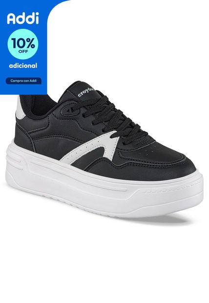 Tenis Urbanos Plitty Negro-Blanco Para Mujer Croydon