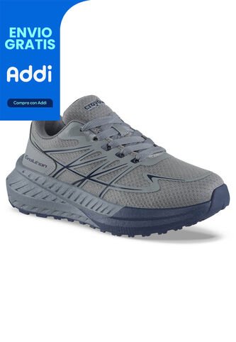 Tenis Running Jumer Gris-Azul Croydon Para Niño Croydon
