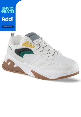Tenis Urbanos Doter Blanco-Blanco Croydon Para Hombre Croydon