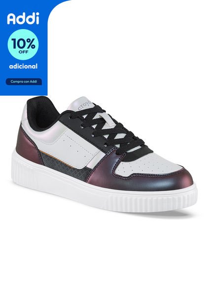 Tenis Urbanos Argenyx Blanco-Negro Para Mujer Croydon