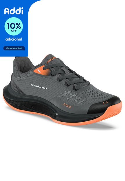 Tenis Running Zikri Gris Para Hombre Croydon
