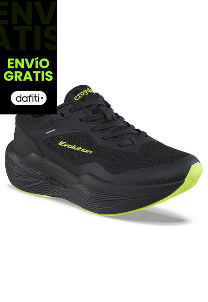 Tenis Running Zimon Negro Croydon Para Hombre