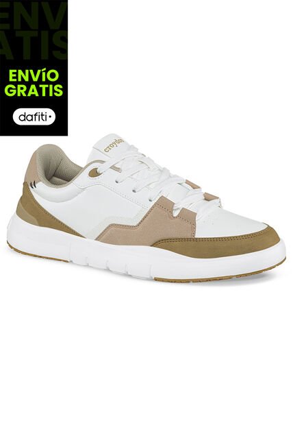 Tenis Agrar Blanco-Café Para Hombre Croydon