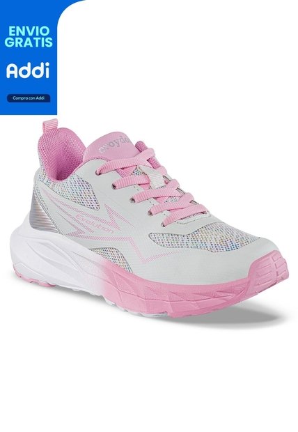 Tenis Running Vicuri Blanco Croydon Para Niña