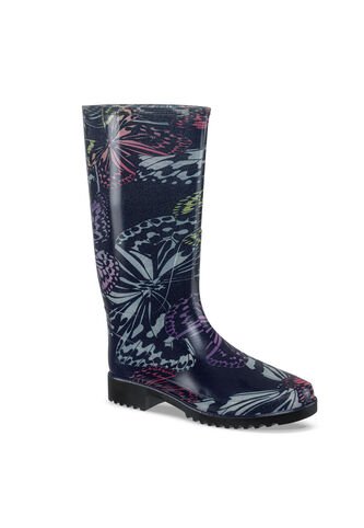 Botas Lluvia Tiffany Estampada Janne Negro Croydon Para Mujer Croydon