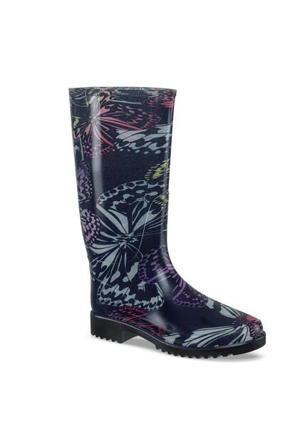 Botas Lluvia Tiffany Estampada Janne Negro Croydon Para Mujer