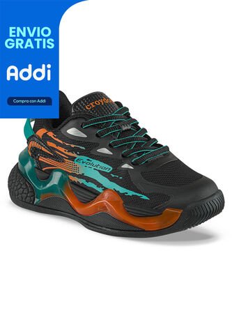 Tenis Running Mertik Negro-Nar Croydon Para Niño Croydon