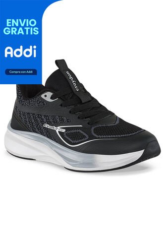 Tenis Running Naki Negro-Gris Croydon Para Mujer Croydon