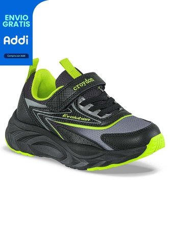 Tenis Running Repal Negro Croydon Para Niño Croydon
