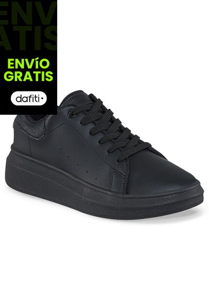 Tenis Urbanos Bera Negro-Negro Croydon Para Mujer